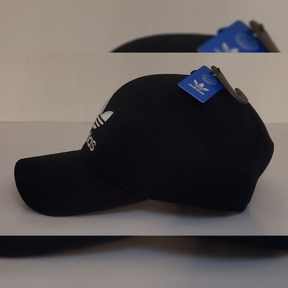 ADIDAS ORIGINALS SNAPBACK HAT MEN'S ADJUSTABLE EMBROIDERED WHITE LOGO BLACK OS - Picture 6 of 10